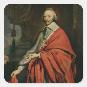 Portrait of Cardinal de Richelieu Square Sticker