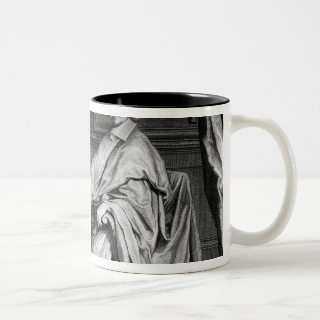 Portrait of Cardinal Mazarin  in his Palace Two-Tone Coffee Mug (Right)
