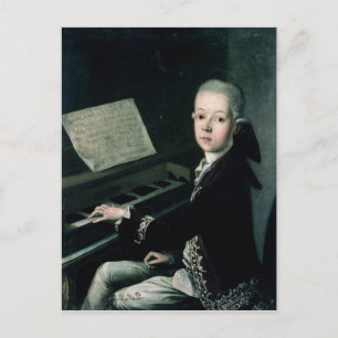 Portrait of Carl Graf Firmian at the piano Postcard