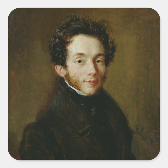 Portrait of Carl Maria Friedrich Ernst von Square Sticker (Front)