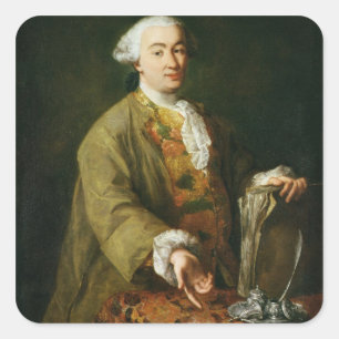 Portrait of Carlo Goldoni Square Sticker