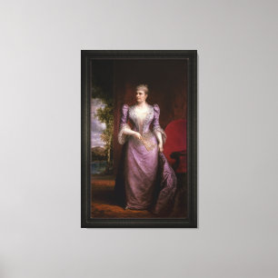 Portrait of Caroline Scott Harrison Canvas Print