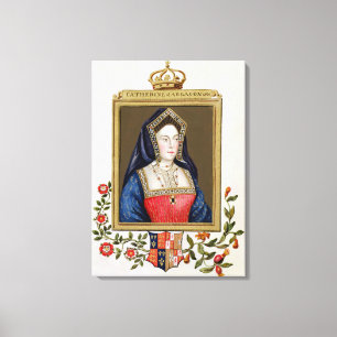 Portrait of Catherine of Aragon (1485-1536) 1st Qu Canvas Print