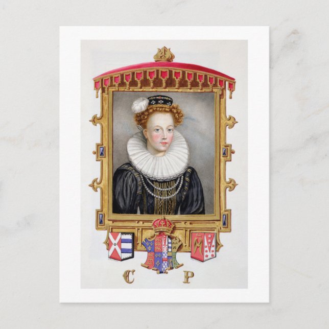 Portrait of Catherine Parr (1512-1548) Sixth Wife Postcard (Front)