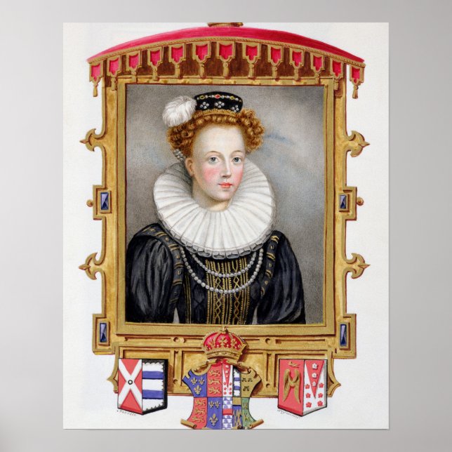 Portrait of Catherine Parr (1512-1548) Sixth Wife Poster (Front)