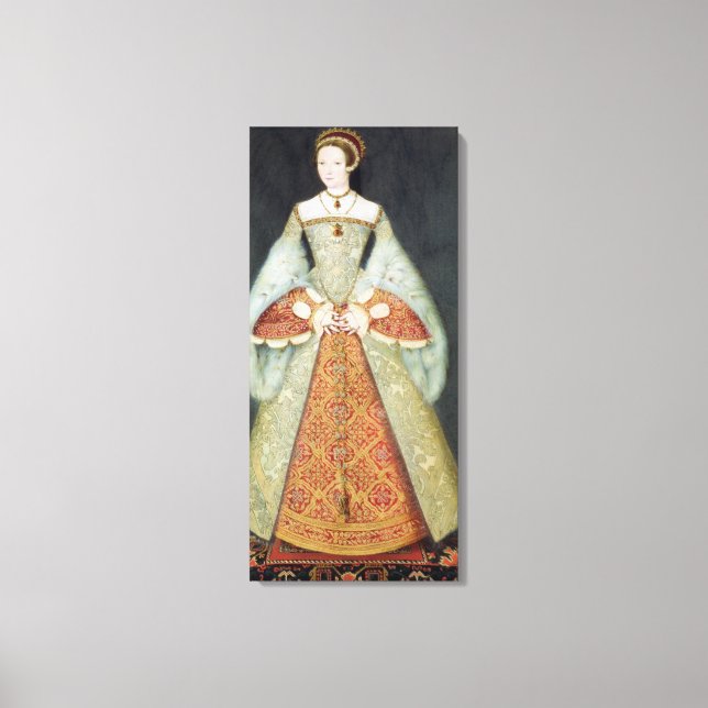 Portrait of Catherine Parr (1512-48), 1545 (colour Canvas Print (Front)