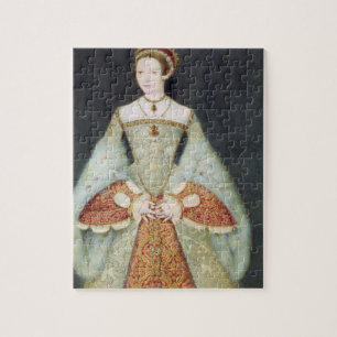Portrait of Catherine Parr (1512-48), 1545 (colour Jigsaw Puzzle