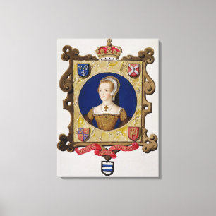 Portrait of Catherine Parr (1512-48) 6th Queen of Canvas Print