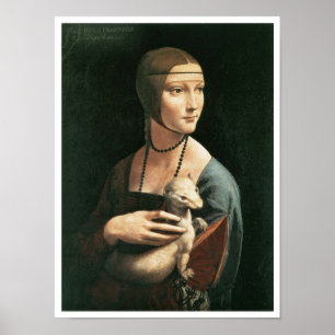 Portrait of Cecilia Gallerani, Lady with an Ermine Poster