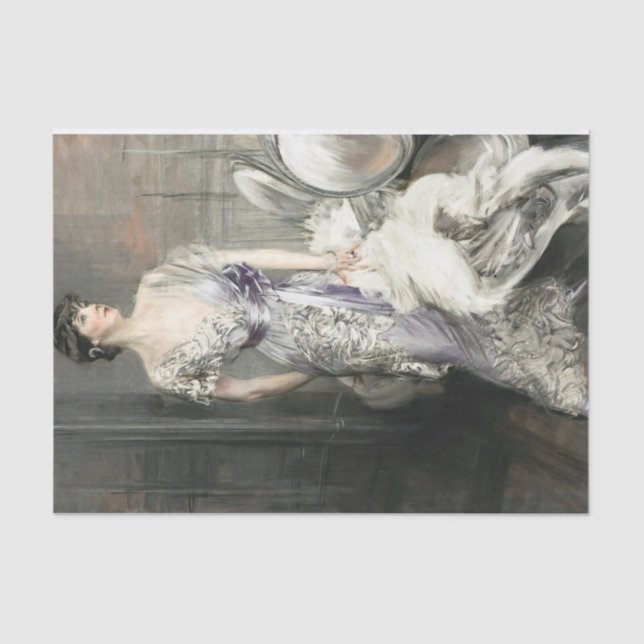 Portrait of Celia Tobin Clark by Giovanni Boldini Tissue Paper (Front)