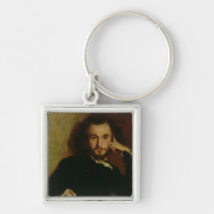 Portrait of Charles Baudelaire 1844 Key Ring