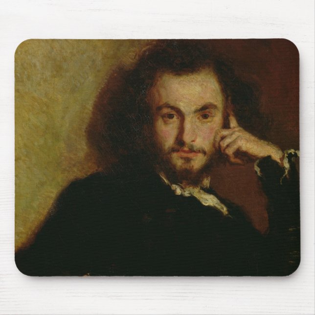 Portrait of Charles Baudelaire  1844 Mouse Mat (Front)
