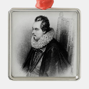 Portrait of Charles Blount  8th Earl of Metal Tree Decoration