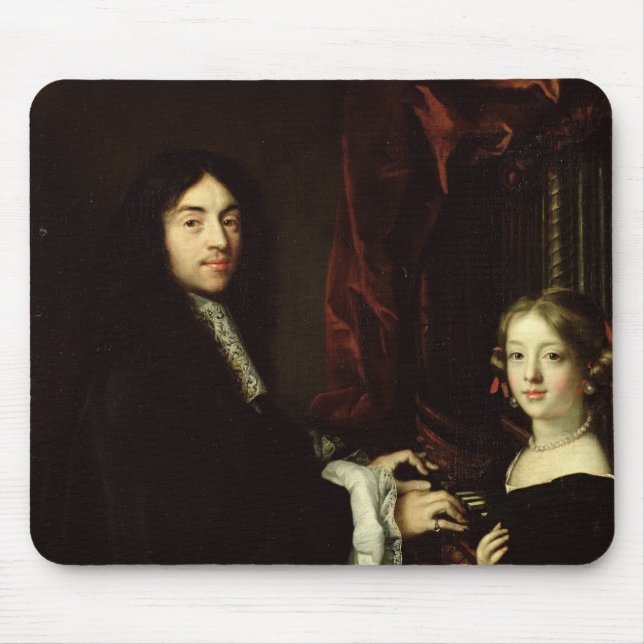 Portrait of Charles Couperin  and the Daughter Mouse Mat (Front)