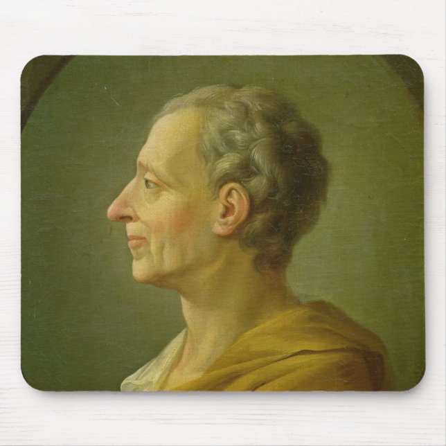 Portrait of Charles de Montesquieu Mouse Mat (Front)