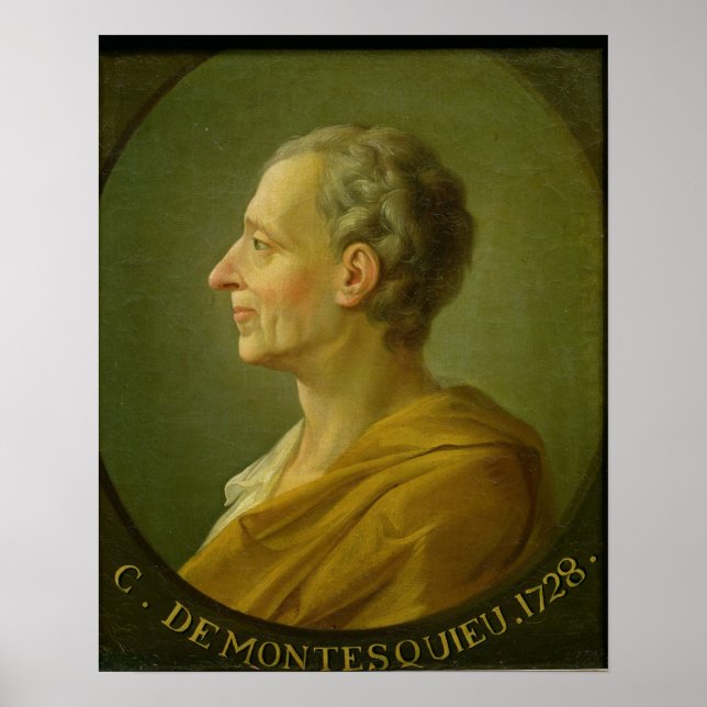 Portrait of Charles de Montesquieu Poster (Front)