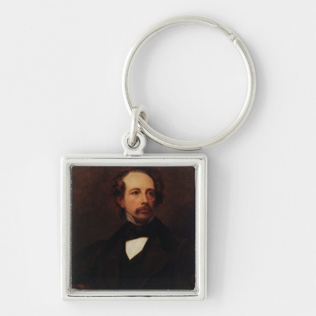 Portrait of Charles Dickens  1855 Key Ring (Front)