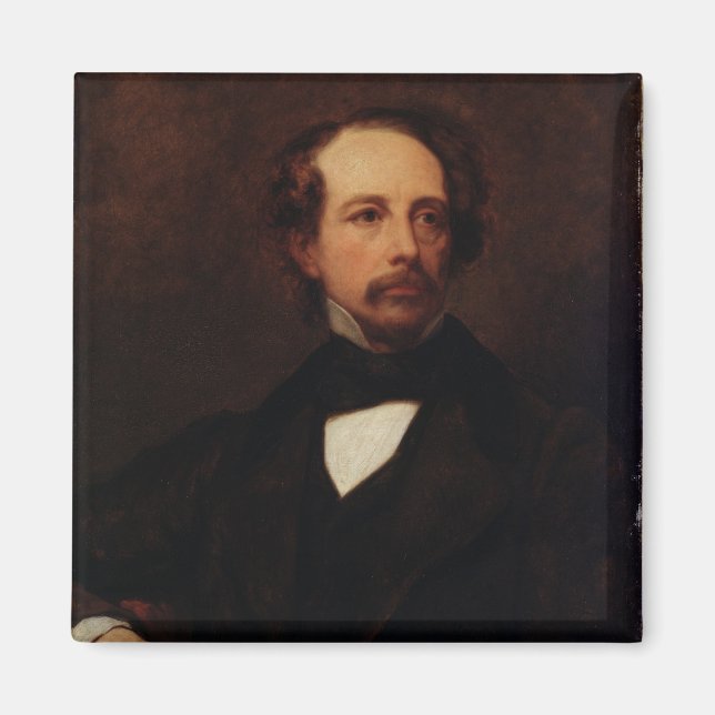 Portrait of Charles Dickens  1855 Magnet (Front)