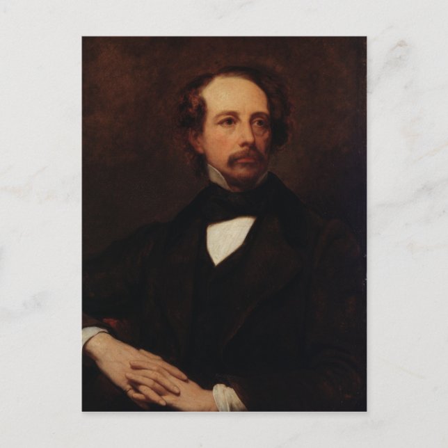 Portrait of Charles Dickens  1855 Postcard (Front)