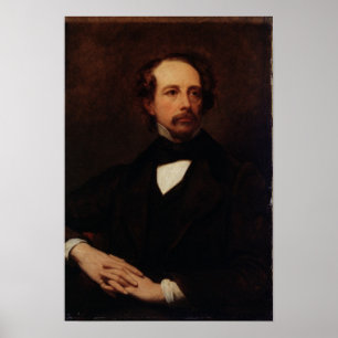 Portrait of Charles Dickens  1855 Poster