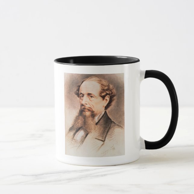 Portrait of Charles Dickens, 1869 Mug (Right)