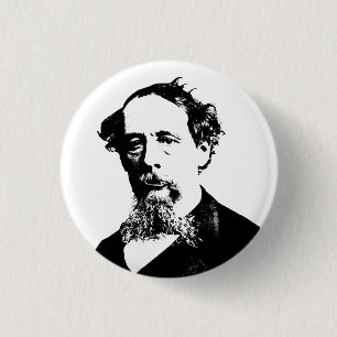 Portrait of Charles Dickens 3 Cm Round Badge