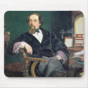 Portrait of Charles Dickens (oil on canvas) Mouse Mat