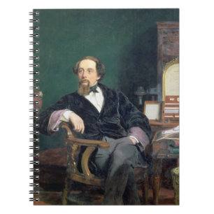 Portrait of Charles Dickens (oil on canvas) Notebook