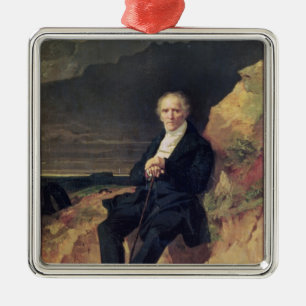 Portrait of Charles Fourier Metal Tree Decoration
