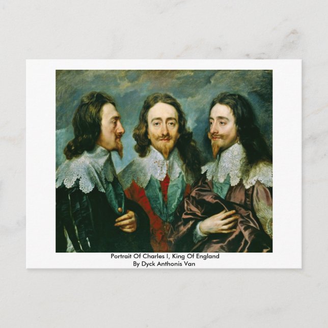 Portrait Of Charles I, King Of England Postcard (Front)