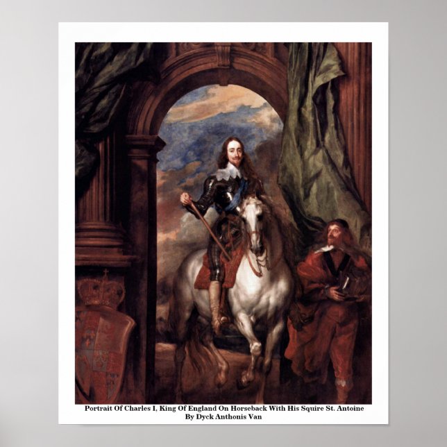 Portrait Of Charles I, King Of England Poster (Front)