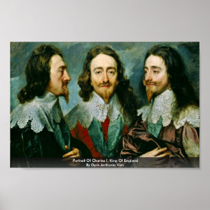 Portrait Of Charles I, King Of England Poster