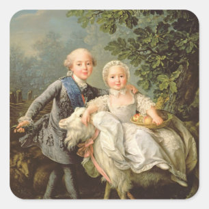 Portrait of Charles Philippe of France (1757-1836) Square Sticker