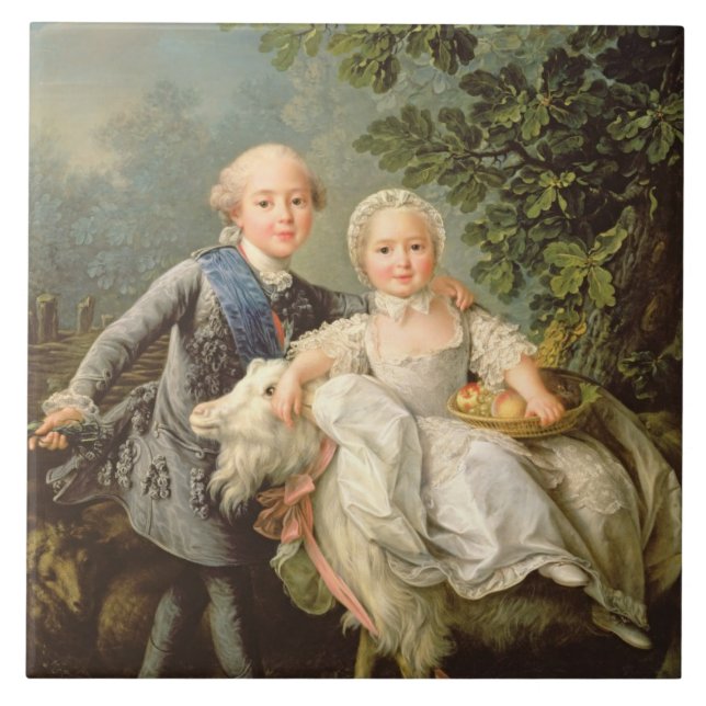 Portrait of Charles Philippe of France (1757-1836) Tile (Front)