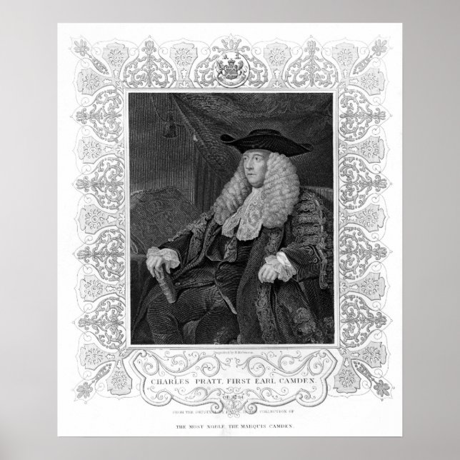 Portrait of Charles Pratt, 1st Earl Camden Poster (Front)