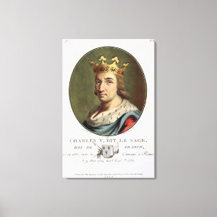 Portrait of Charles V, Called 'The Wise' King of F Canvas Print