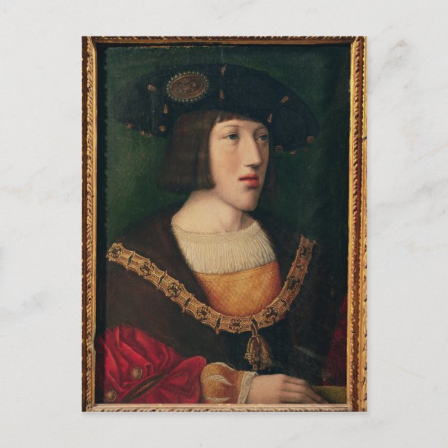 Portrait of Charles V Postcard (Front)