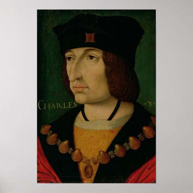 Portrait of Charles VIII  King of France Poster (Front)
