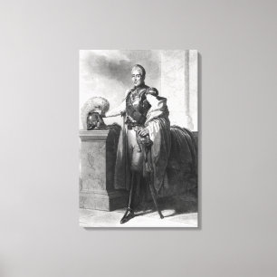 Portrait of Charles X King of France and Canvas Print
