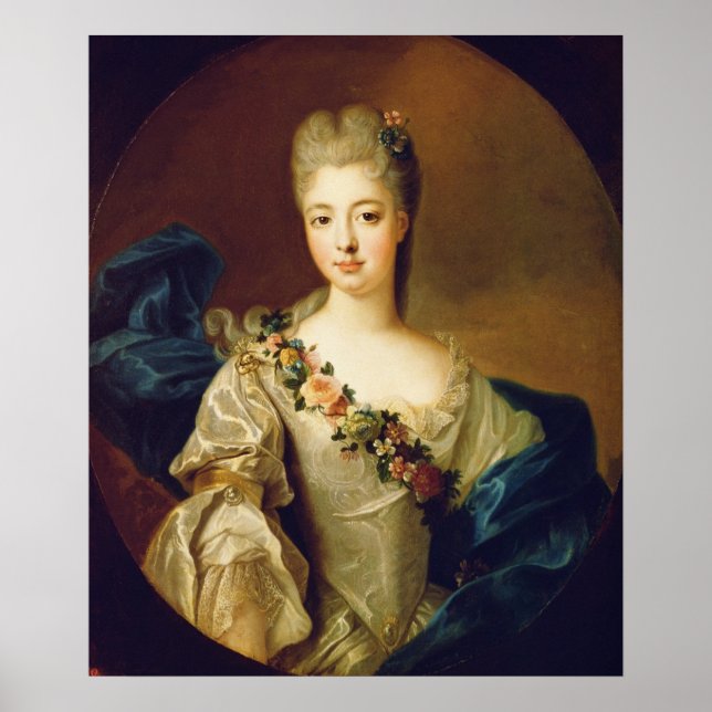 Portrait of Charlotte Aglae of Orleans, 1720s Poster (Front)