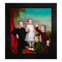 Portrait Of Children by George Augustus Baker