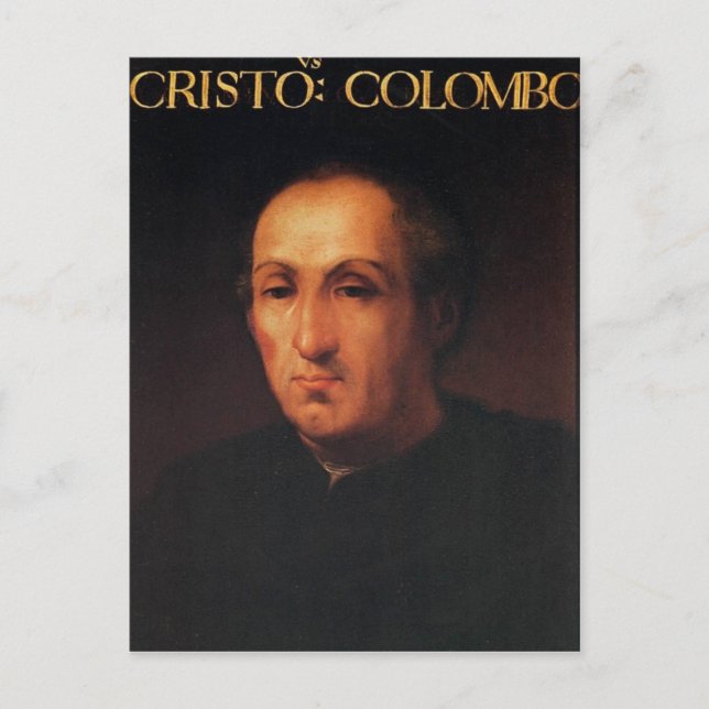 Portrait of Christopher Columbus Postcard (Front)