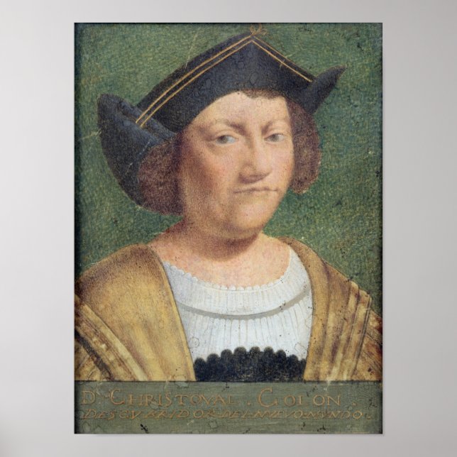 Portrait of Christopher Columbus Poster (Front)