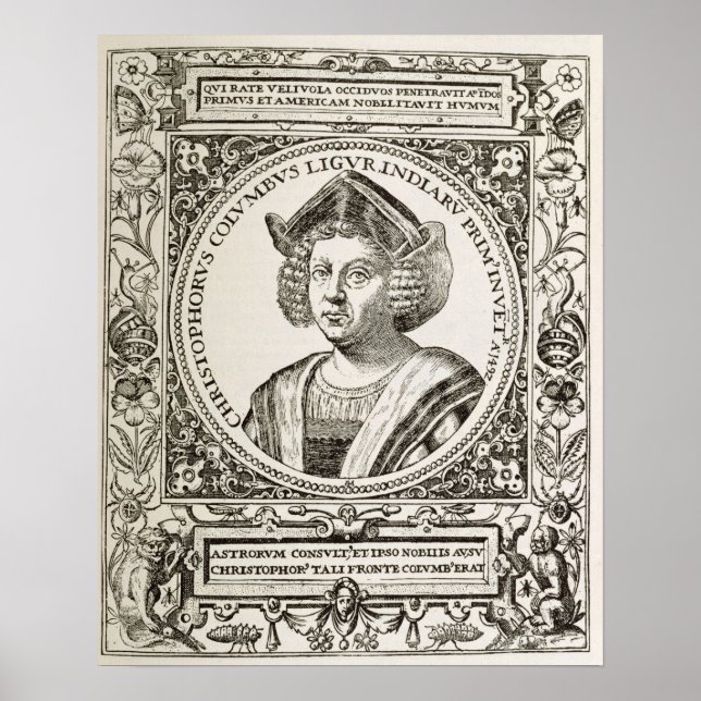 Portrait of Christopher Columbus Poster (Front)
