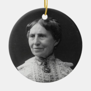 Portrait of Clara Barton Later in Life Ceramic Tree Decoration