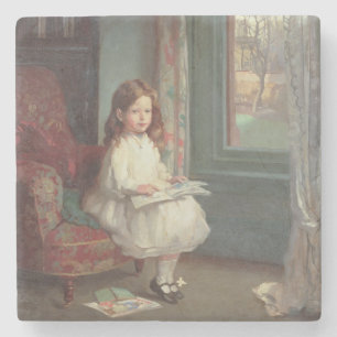 Portrait of Clara Hughes, 1902 (oil on canvas) Stone Coaster