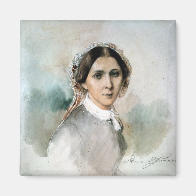 Portrait of Clara Schumann  1853 Magnet (Front)