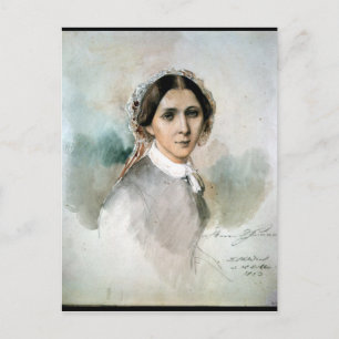 Portrait of Clara Schumann  1853 Postcard