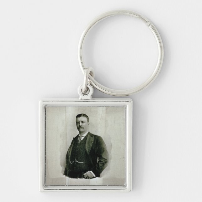 Portrait of Colonel Theodore Roosevelt (litho) Key Ring (Front)
