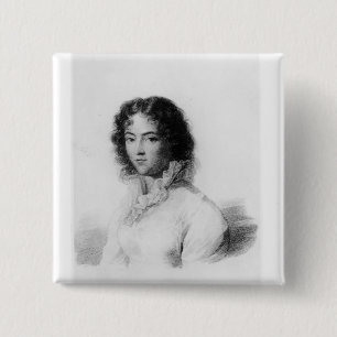 Portrait of Constanze Mozart 1828 15 Cm Square Badge
